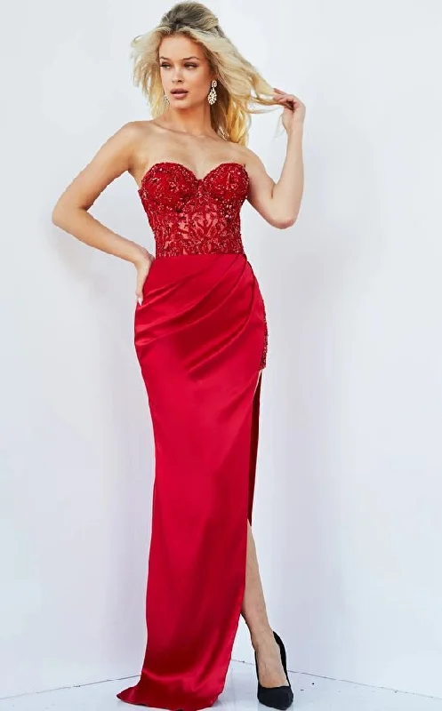 classic prom dressesJovani 22911 Embellished Bodice Strapless Prom Dress