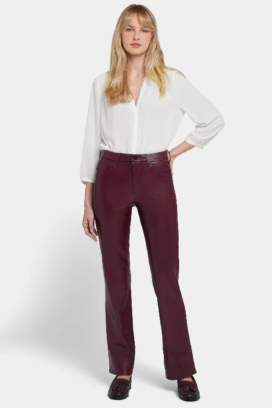 women's casual pantsFaux Leather Marilyn Straight Pants - Tavern