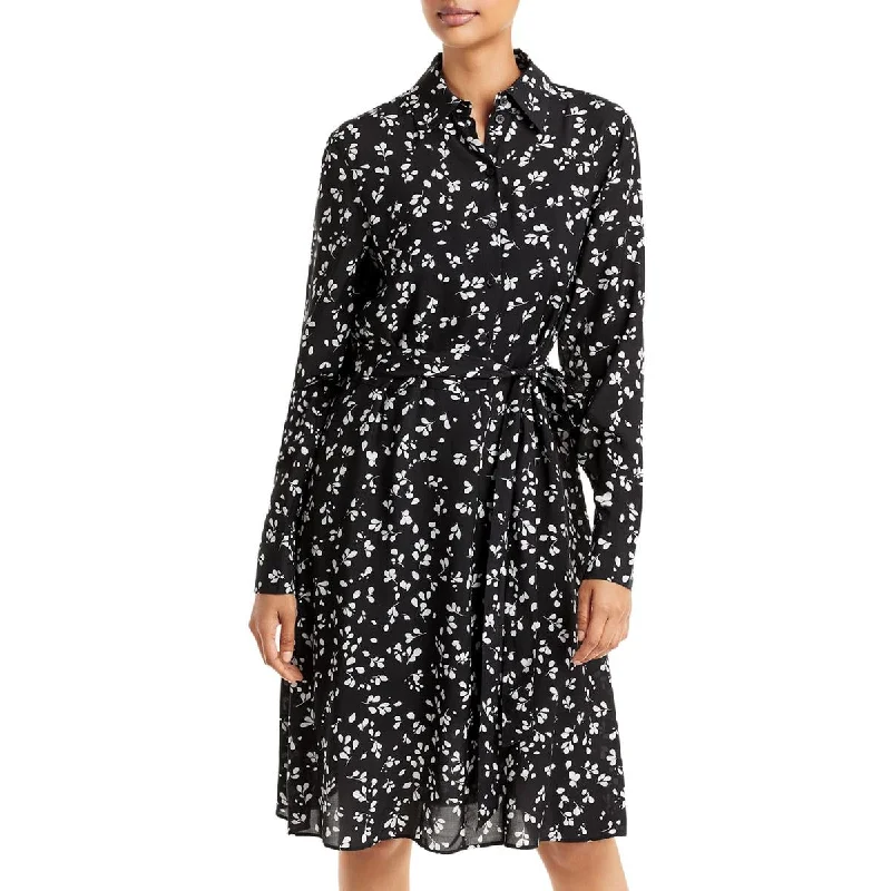 Fabulous Floral Long Sleeves DressBOSS Hugo Boss Womens Devitta Floral Long Sleeve Shirtdress