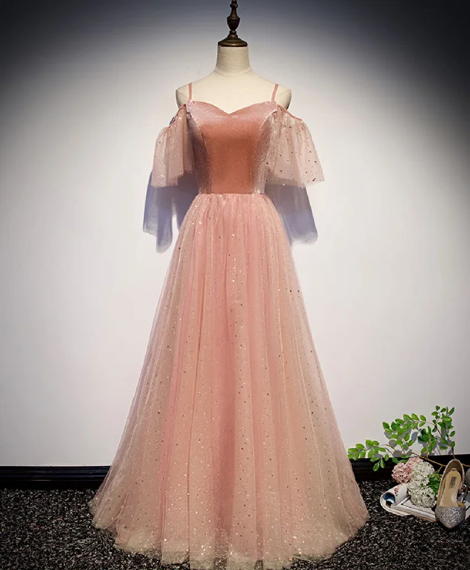 prom dress alterationsPink Sweetheart Tulle Long Prom Dress Pink Tulle Formal Dress