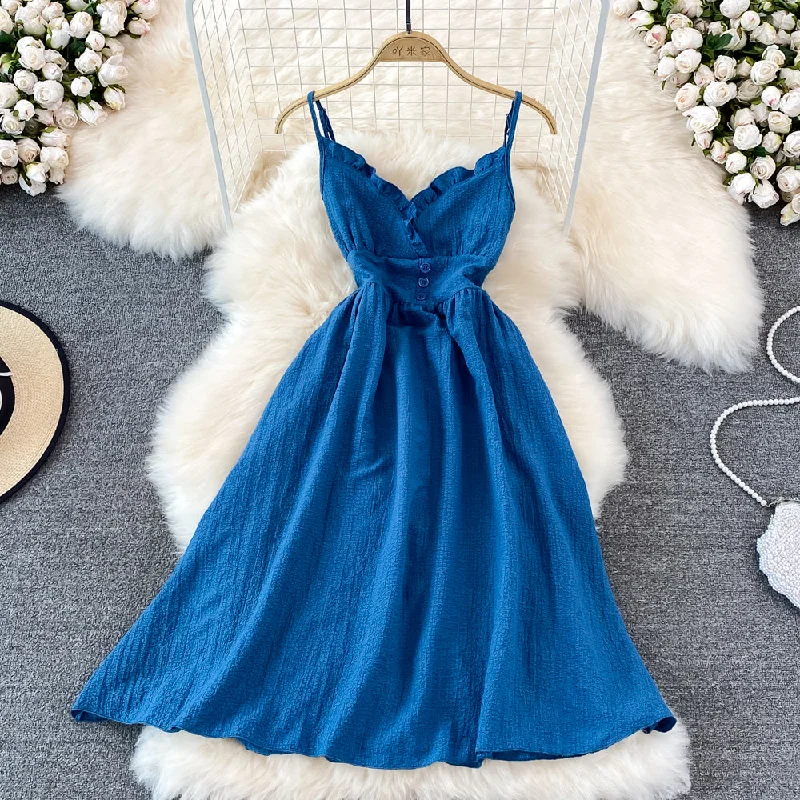 Sleeveless Dress With Mermaid TailFashion V-neck sleeveless backless suspender dress  11116