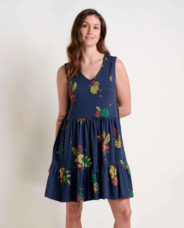 Sleeveless Dress With Lace-Up BackMarley Tiered Sleeveless Dress