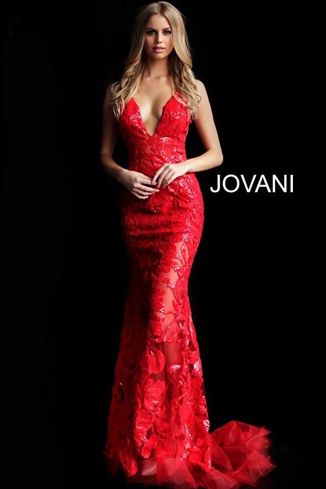 beaded prom dressesJovani 60283 Jovani Pink V Neck Prom Dress