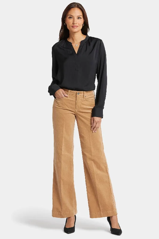 women's dress pantsTeresa Wide Leg Pants - Sand Dune