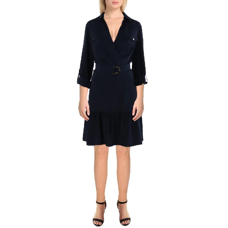 Fitted Floral Long Sleeves DressLauren Ralph Lauren Womens Collared Long Sleeve Shirtdress