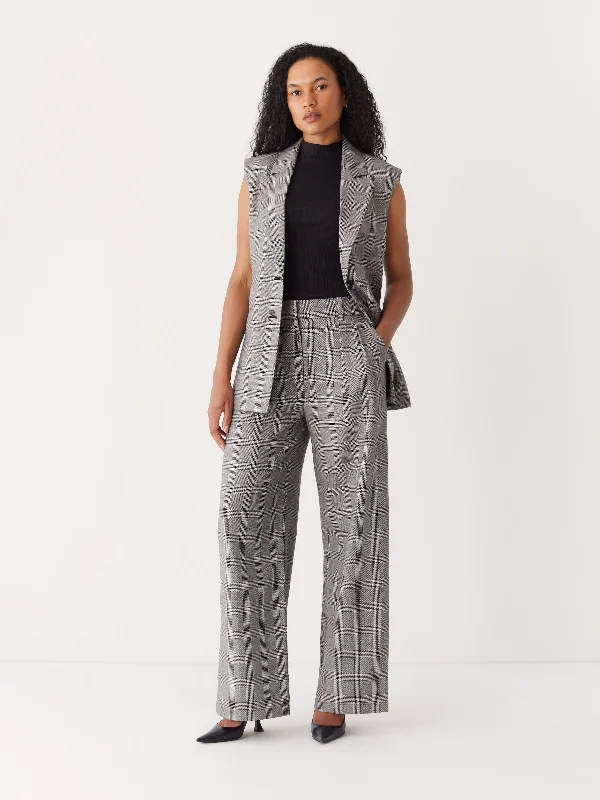 women's patterned pantsThe Emma Ultra Wide Leg Pant in Black