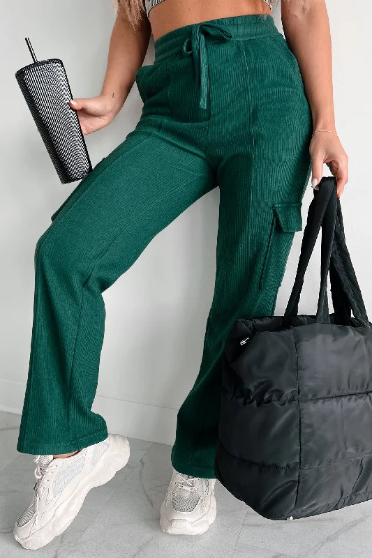 women's timeless pantsSunday Signature Cargo Sweatpants (Midnight Green)