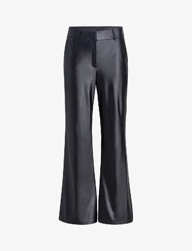 women's hot pantsMatte Metallic Wide Leg Trouser