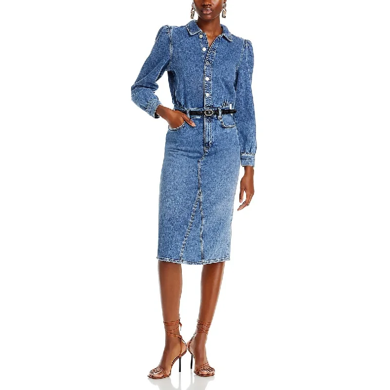 Formal Winter Long Sleeves DressRails Womens Beverly Long Sleeve Denim Shirtdress