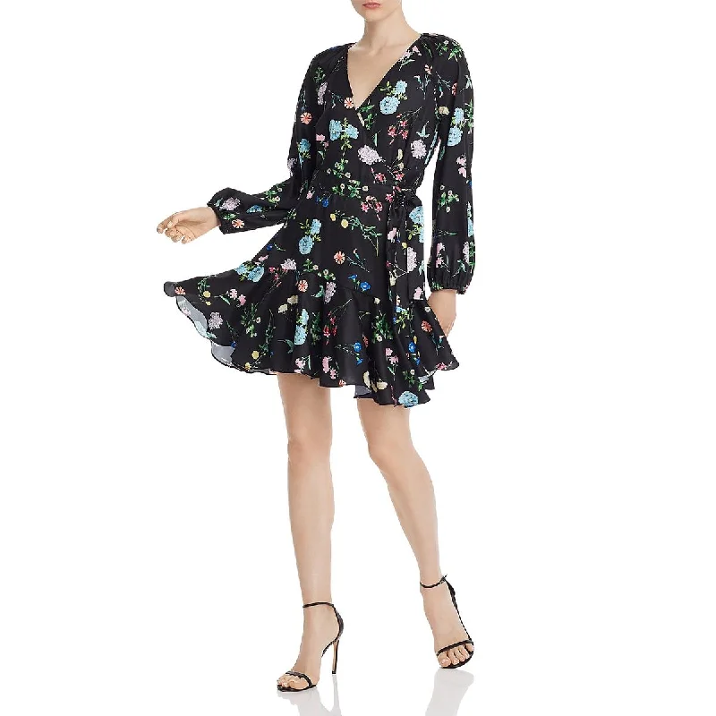 Flexible Fit Long Sleeves DressPAPER London Womens Ottie Floral Long Sleeve Wrap Dress