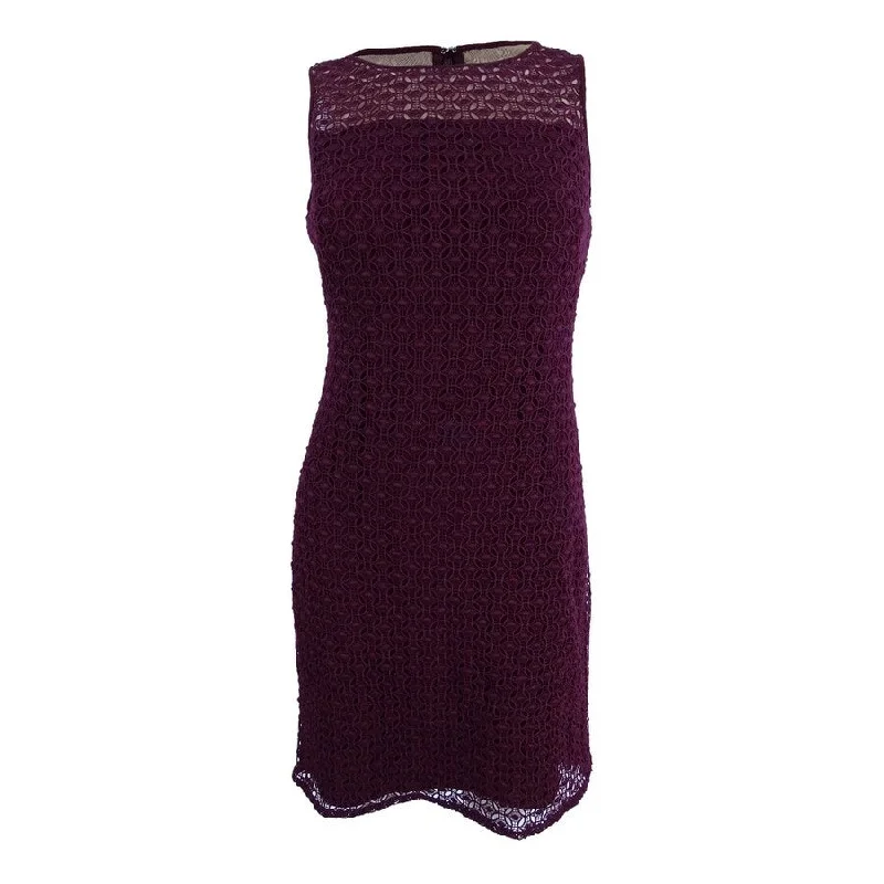 Sleeveless Dress Plus SizeLauren by Ralph Lauren Women's Geometric-Lace Sleeveless Dress