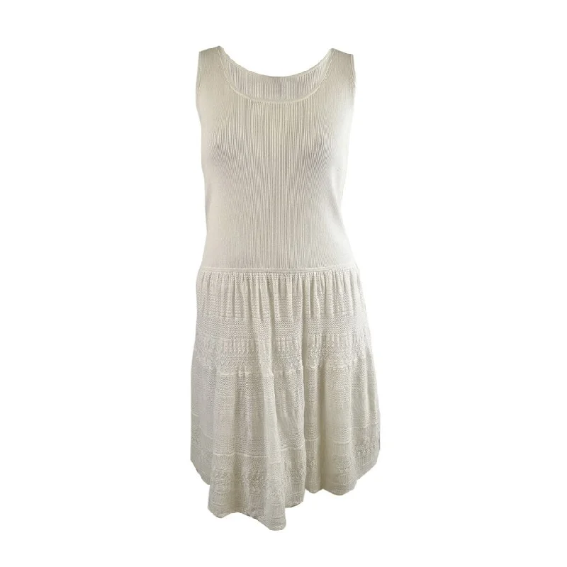 Sleeveless Dress With PearlsLauren Ralph Lauren Women's Jersey Sleeveless Dress (XXL, White)