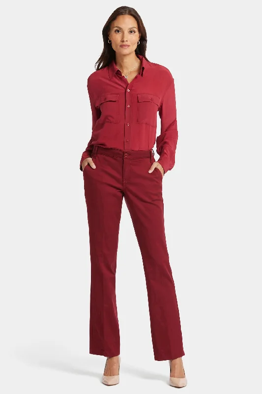 women's short pantsBarbara Bootcut Trouser Pants - Wild Currant