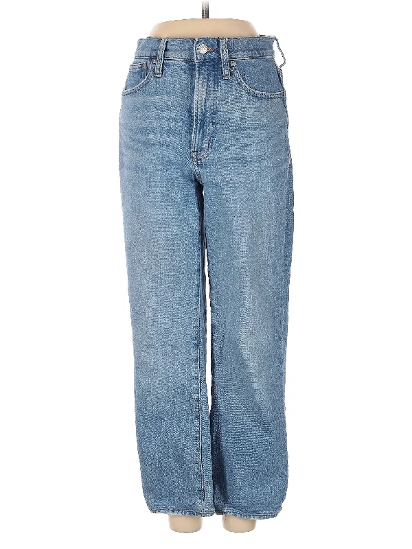 women's blue denim jeansHigh-Rise Wide-leg Jeans in Light Wash