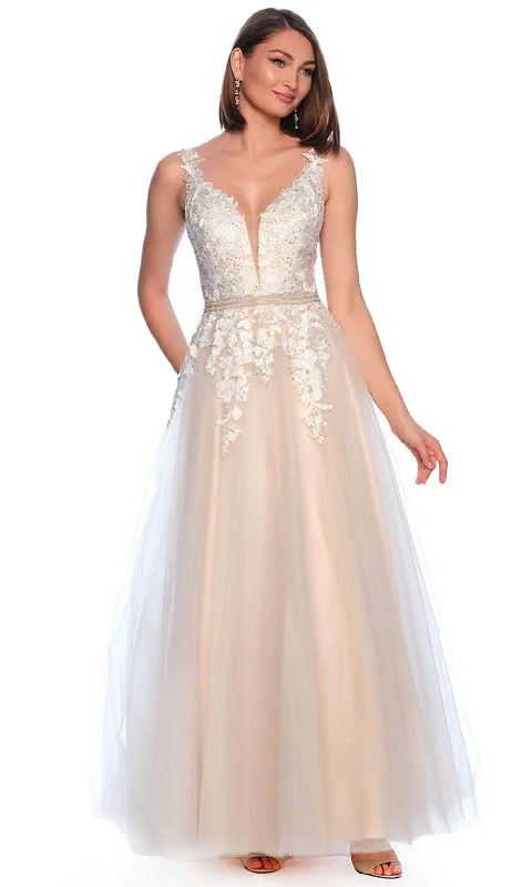 Formal Dress for Hotel GalasDave & Johnny Bridal 10246W - Embroidered Tulle Bridal Gown