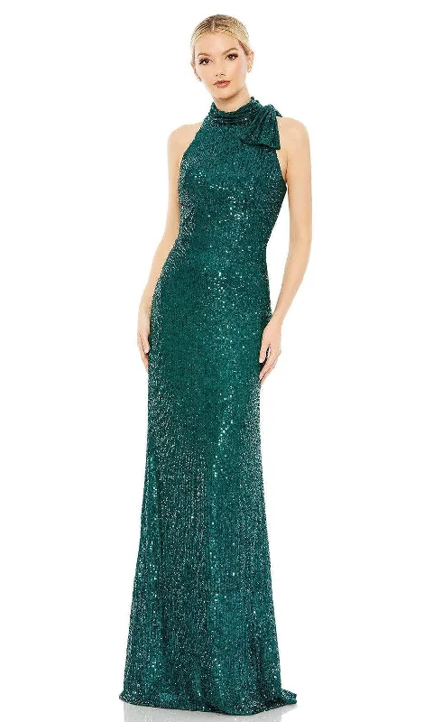 Formal Dress for Opera NightsIeena Duggal - 11280 Sequin Bow Accent Halter Gown