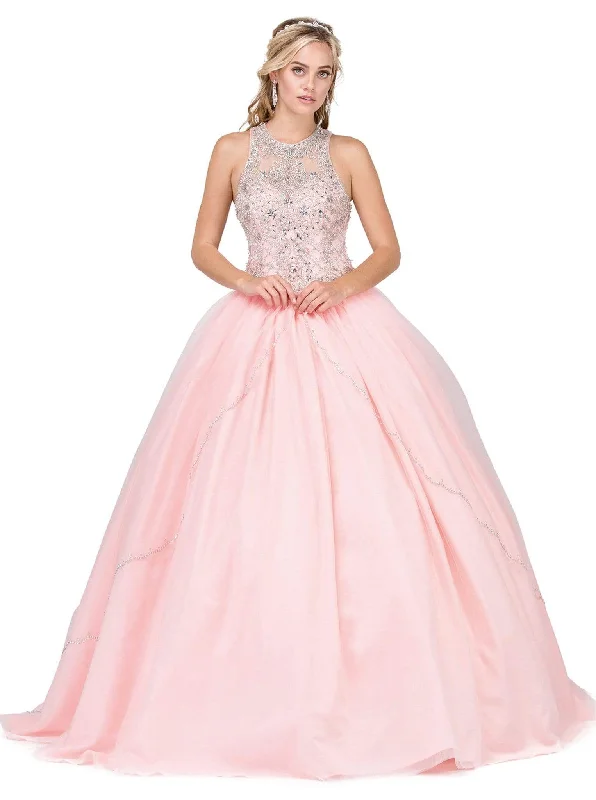 Formal Dress for Talent ShowsDancing Queen - 1205 Embellished Jewel Quinceanera Gown