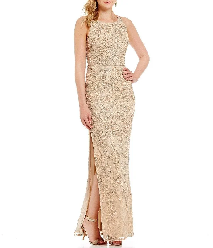 Formal Dress for Indoor WeddingsAidan Mattox - MD1E200658 Ornate Embroidered Lace Gown