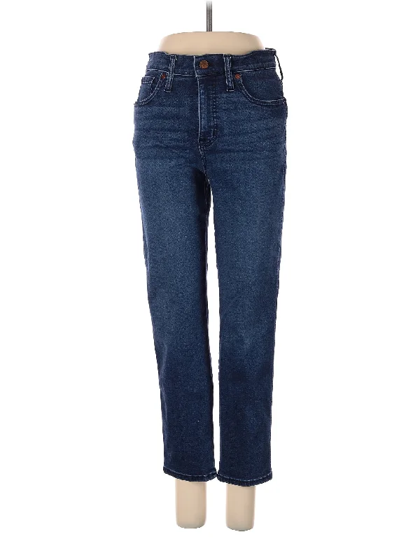 women's straight-leg denim jeansHigh-Rise Straight-leg Jeans in Dark Wash