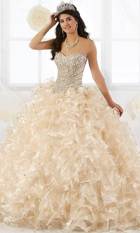 Formal Dress for Fashion WeeksQuinceanera Collection - 26845 Crystal Beaded Ruffle Organza Ballgown