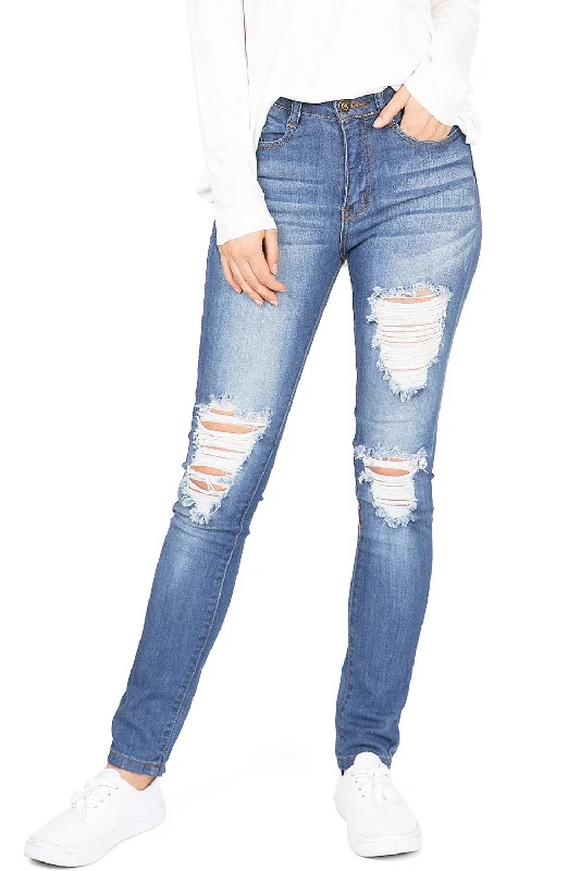 women's denim jeans with zippersIndustrial High Rise Jeans