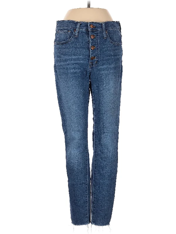 women's denim jeans for formal eventsHigh-Rise Straight-leg Jeans in Medium Wash