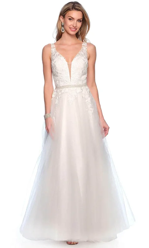 Formal Dress for International EventsDave & Johnny Bridal 10765W - Beaded Waist Bridal Gown