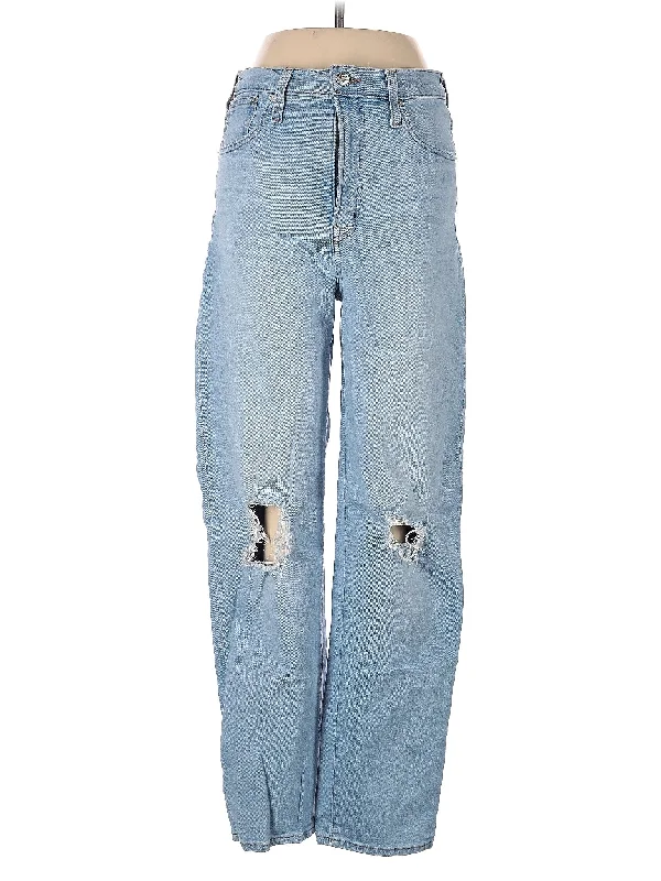 women's denim jeans with stretch fabricHigh-Rise Wide-leg Jeans in Light Wash