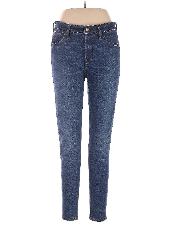 women's faded denim jeansHigh-Rise Skinny Jeans in Dark Wash