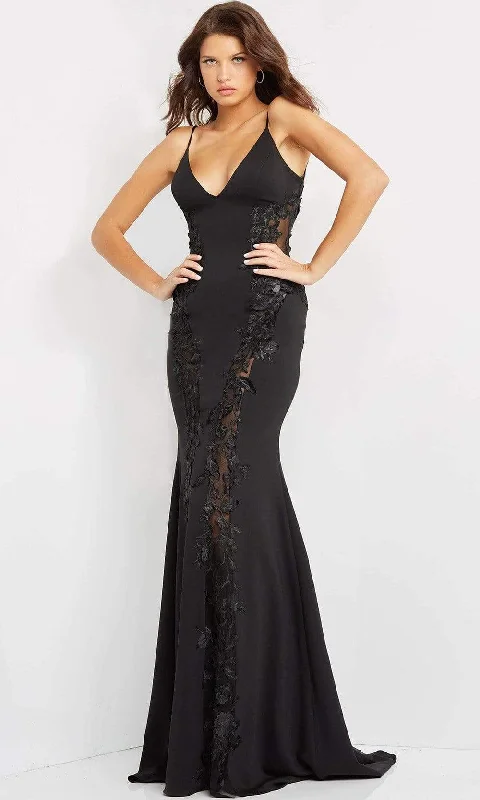 Formal Dress for Large WeddingsJovani - 07296 Illusion Embroidered Mermaid Gown