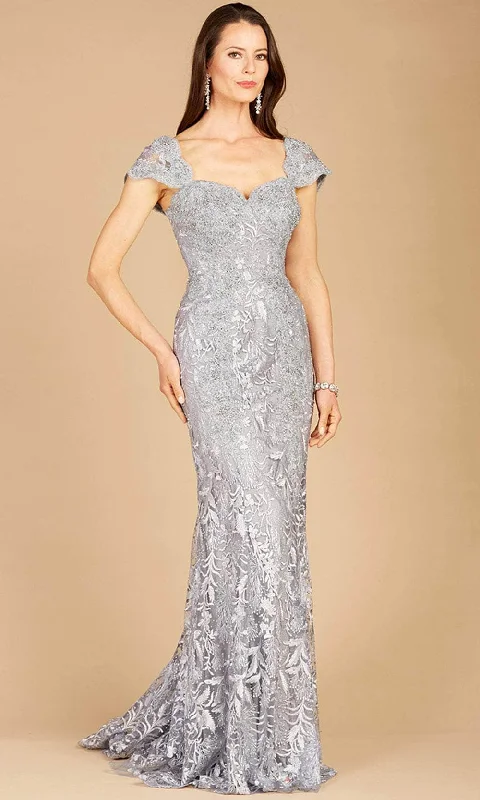 Formal Dress for Charity AwardsLara Dresses 29295 - Embroidered Cap Sleeved Gown