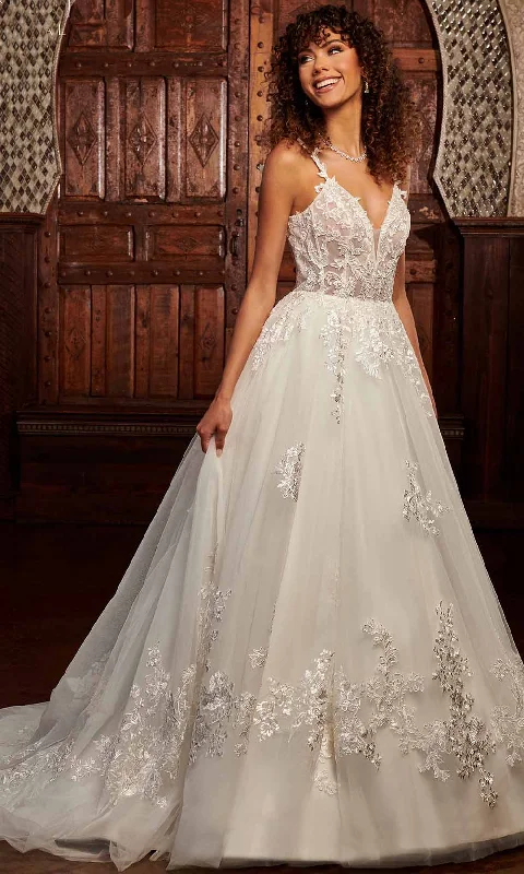 Formal Dress for Sports AwardsRachel Allan RB3166 - Sleeveless Lace Applique Bridal Gown