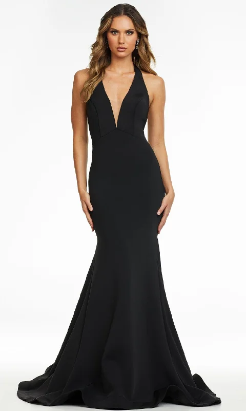 Formal Dress for Sports AwardsAshley Lauren - 11121 Plunging Halter Gown