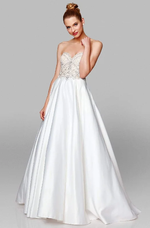 Formal Dress Rental ServicesClarisse - 600157 Beaded Sweetheart Satin A-line Gown