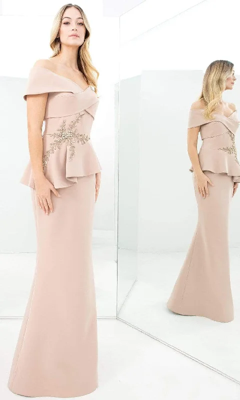 Formal Dress for Winter Formal EventsAlexander by Daymor - 1350 Off-Shoulder Beaded Sheath Gown