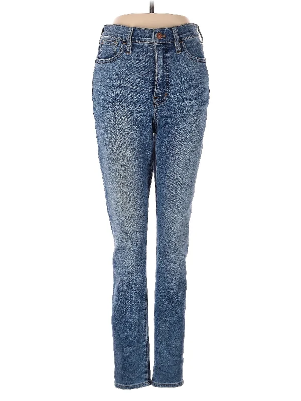 women's mom jeans denimHigh-Rise Straight-leg Jeans in Medium Wash