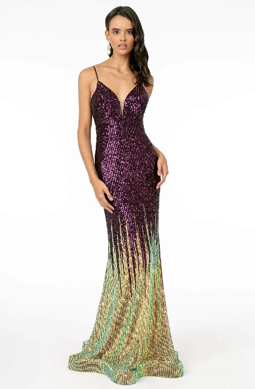 Formal Dress for GalasGLS by Gloria - GL2899 Deep V-Neck Allover Sequin Mermaid Gown