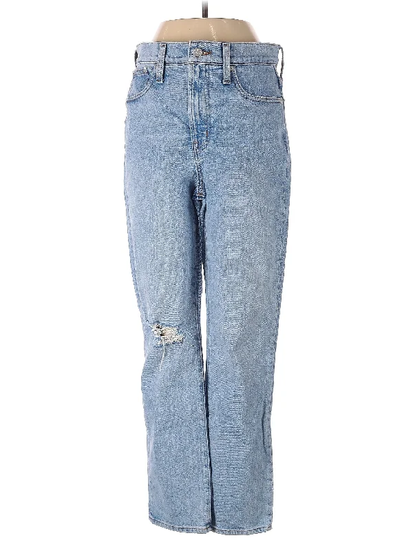 women's denim jeans with leather back pocketsHigh-Rise Wide-leg Jeans