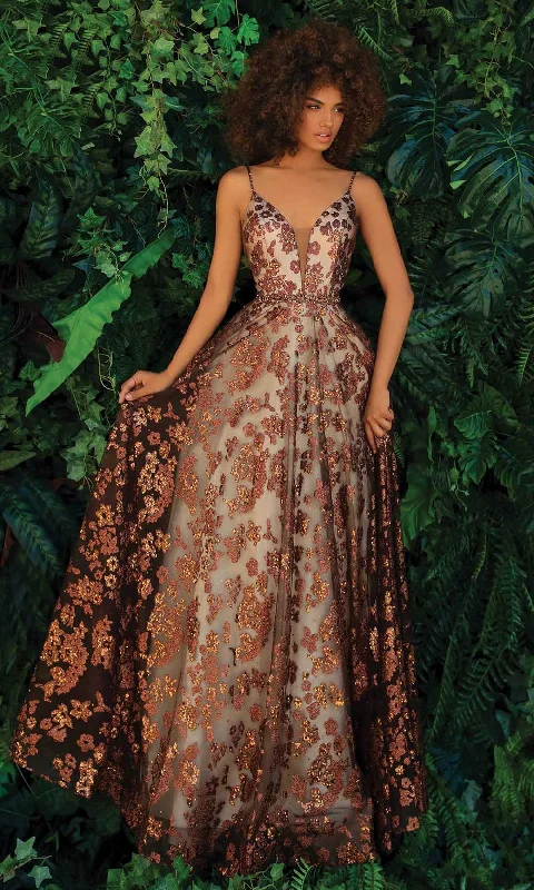 Formal Dress for Outdoor WeddingsClarisse - 810250 Sequin Print A-Line Gown