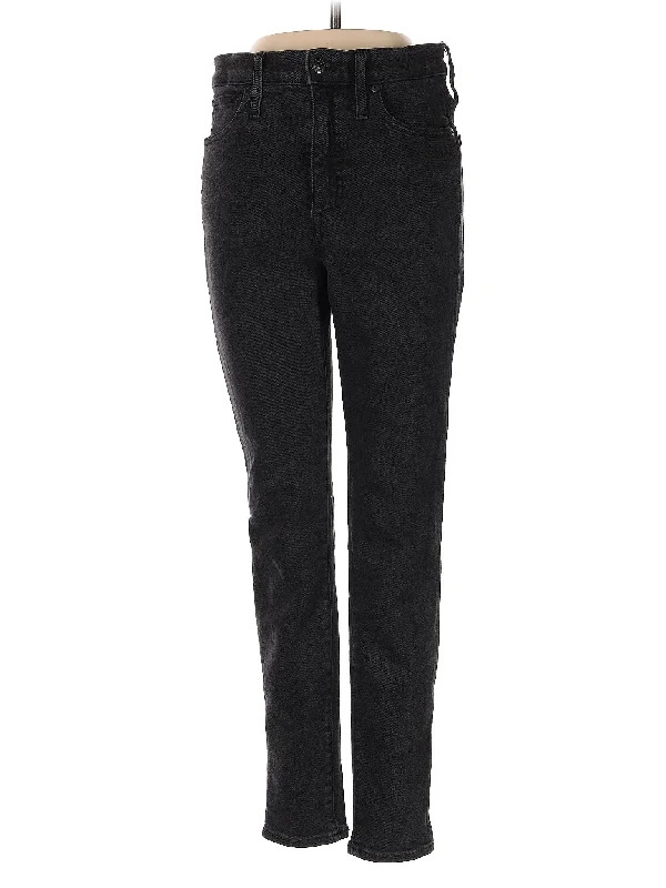 women's denim jeans with lace trimLow-Rise Straight-leg Jeans in Dark Wash