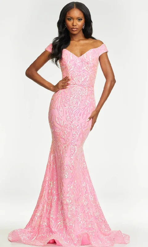 ELEGANT Formal Dress DesignsAshley Lauren - 11112 Off Shoulder Sequin Gown