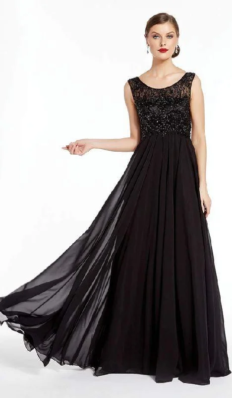 Formal Dress Shops in New YorkAlyce Paris - 27316 Sleeveless Beaded Scoop Neck Flowy Chiffon Gown - 1 pc Black In Size 26 Available