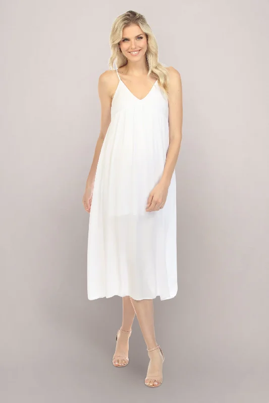 tween midi dressesOff White Empire Waist Midi Maternity Dress