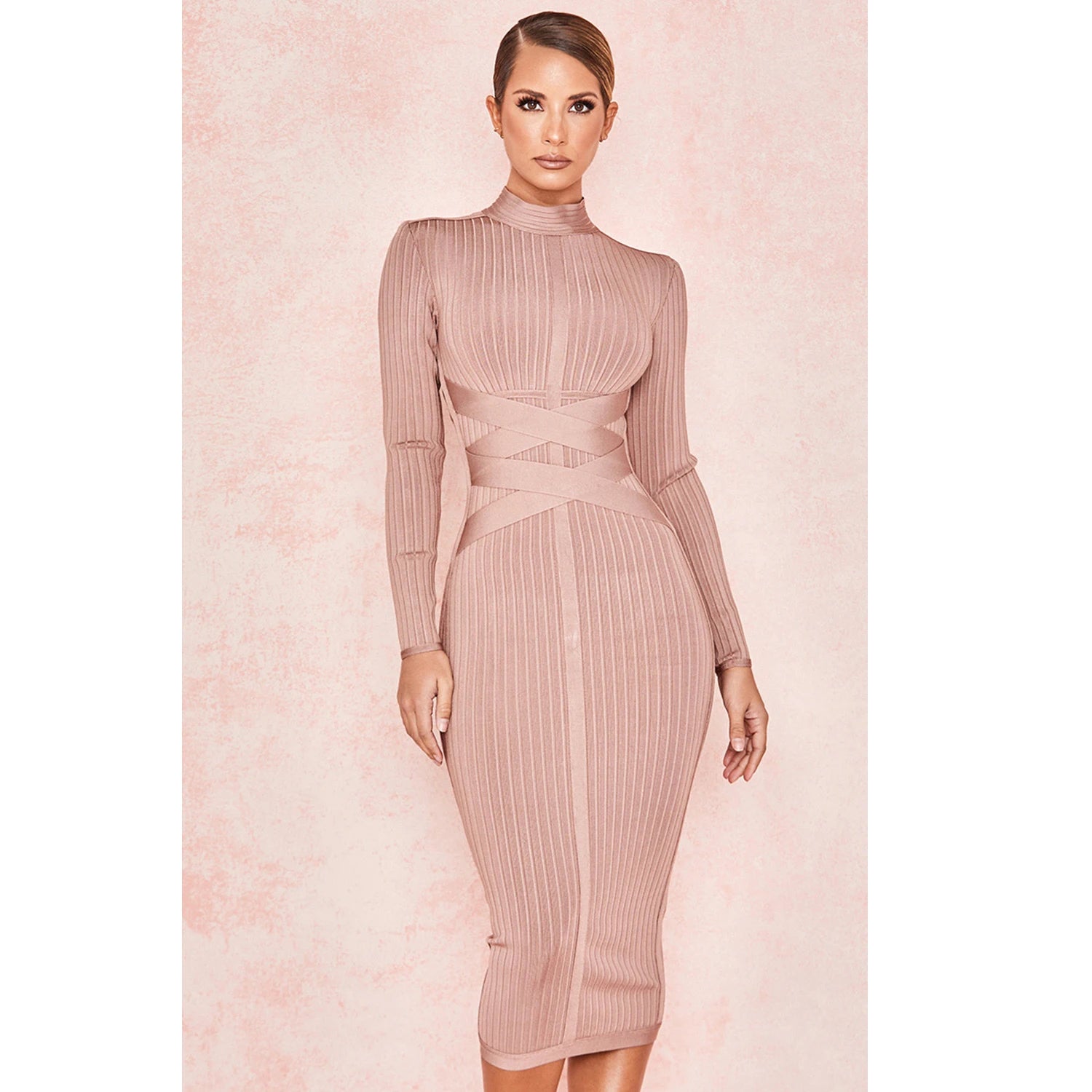 long midi dressesDressBetty - 2024 Elegant Vintage Formal Occasion Midi Bodycon Dress