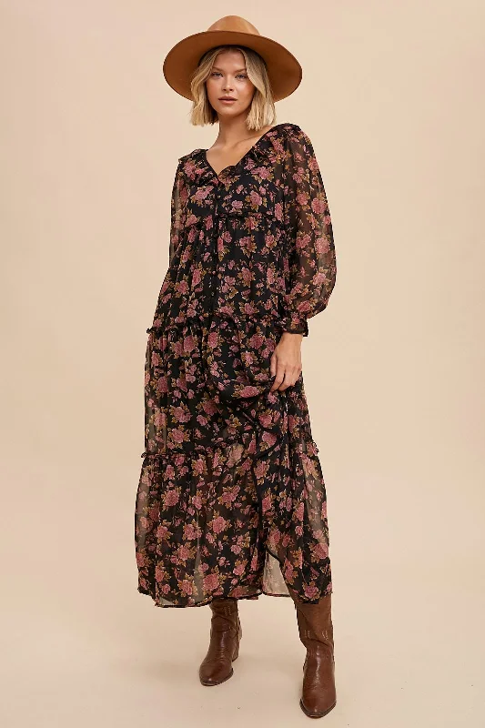 women's lace-up dressesFelicity Floral Dress