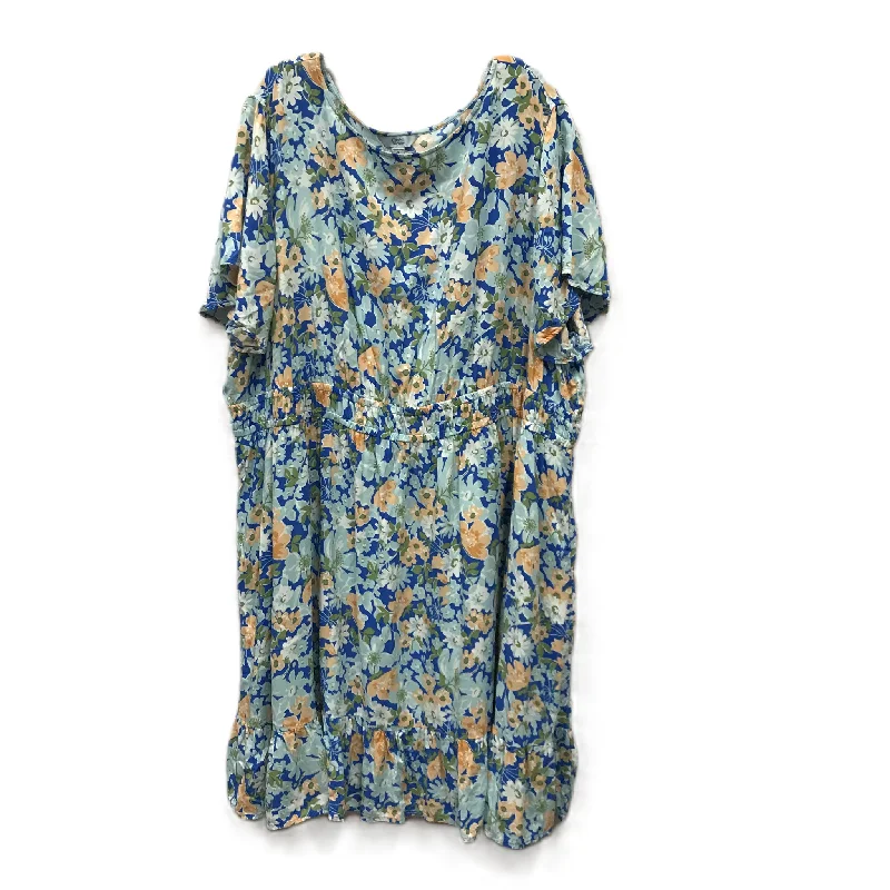 women's versatile dressesFloral Print Dress Casual Short By Croft And Barrow, Size: 4x