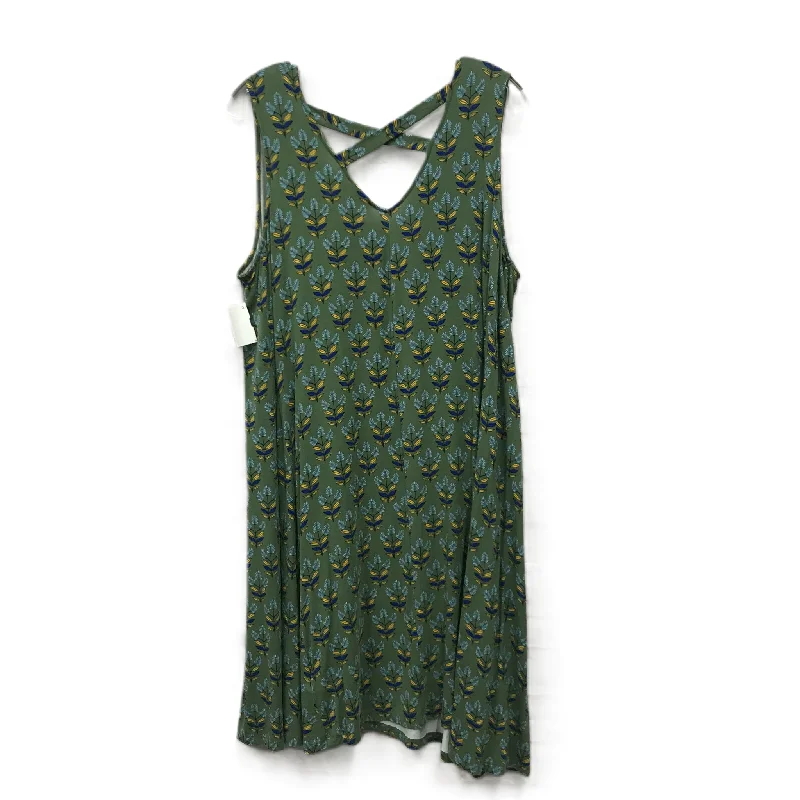 women's mini dressesGreen Dress Casual Short By Style And Company, Size: 2x