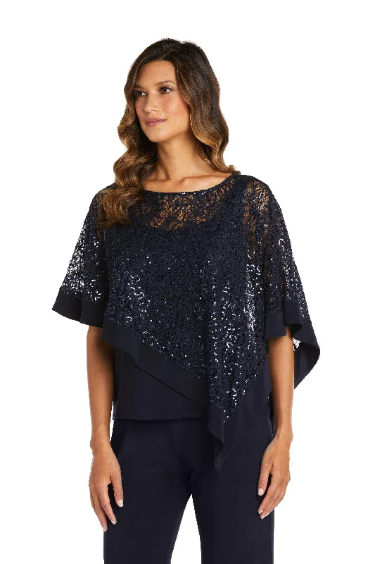 women's tops for layeringR&M Richards 2117 Formal Lace Poncho Top