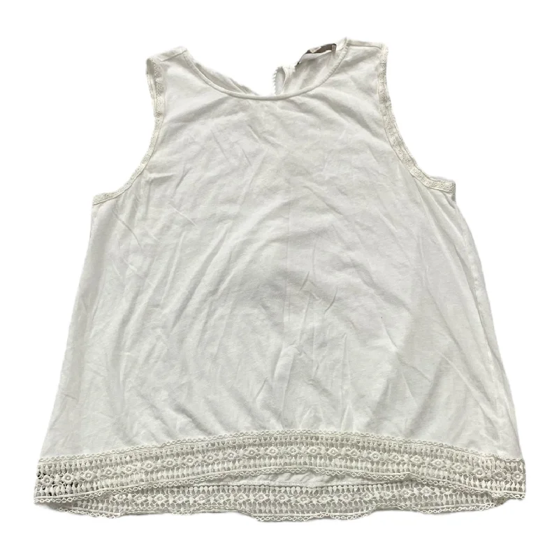 women's tops with asymmetrical designsTop Sleeveless By Loft  Size: L