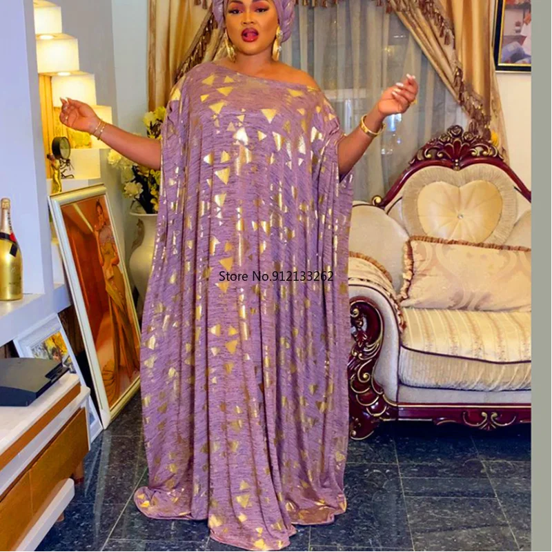 maxi dresses for outdoor weddingsGold Stamp Boubou Robe Long Kaftan Dress